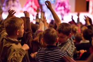 kids in crowd