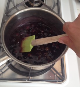 Stirring Blueberries