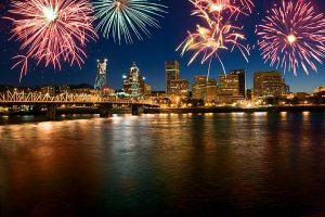 waterfront fireworks