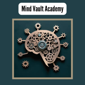 Mind vault academy promo showing brain made of metal gears